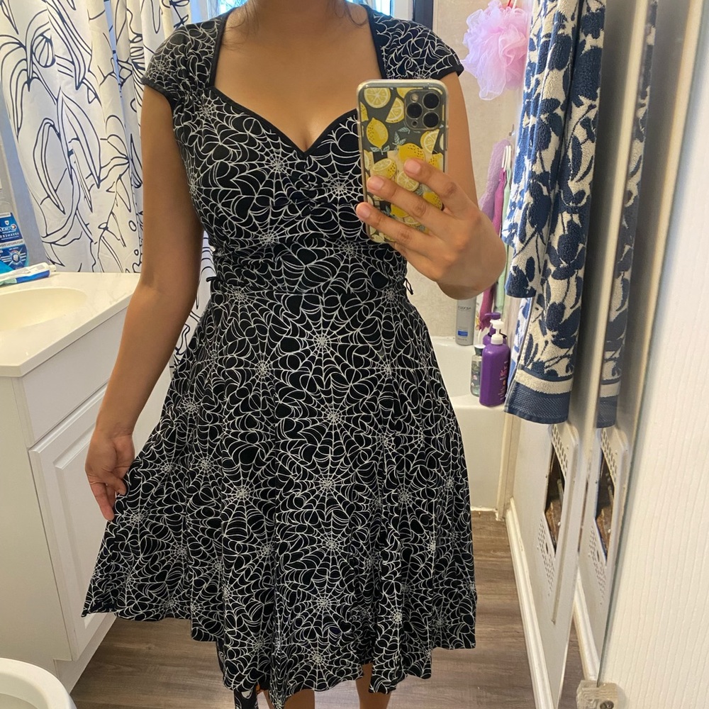 Spiderweb pinup couture dress
